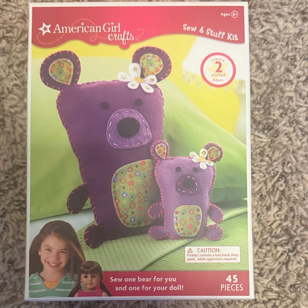 American Girl Crafts Purple Bear Sew Kit
